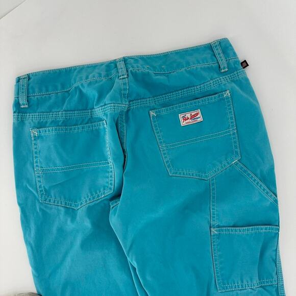 Y2K Woman’s Polo Jeans Co size 4 faded blue carpenter pants.  Straight leg - Picture 3 of 7